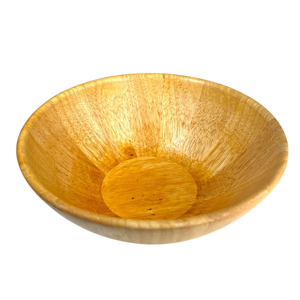 Studio Nova Wooden Salad Bowl 10" Solid Wood Serving Bowl Natural Grain